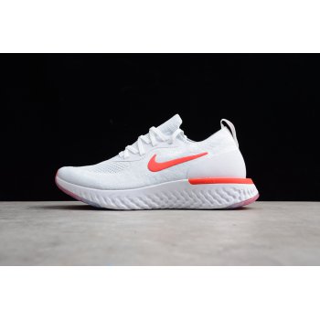 Nike Epic React Flyknit White Red Running Shoes AQ0067-800 Shoes